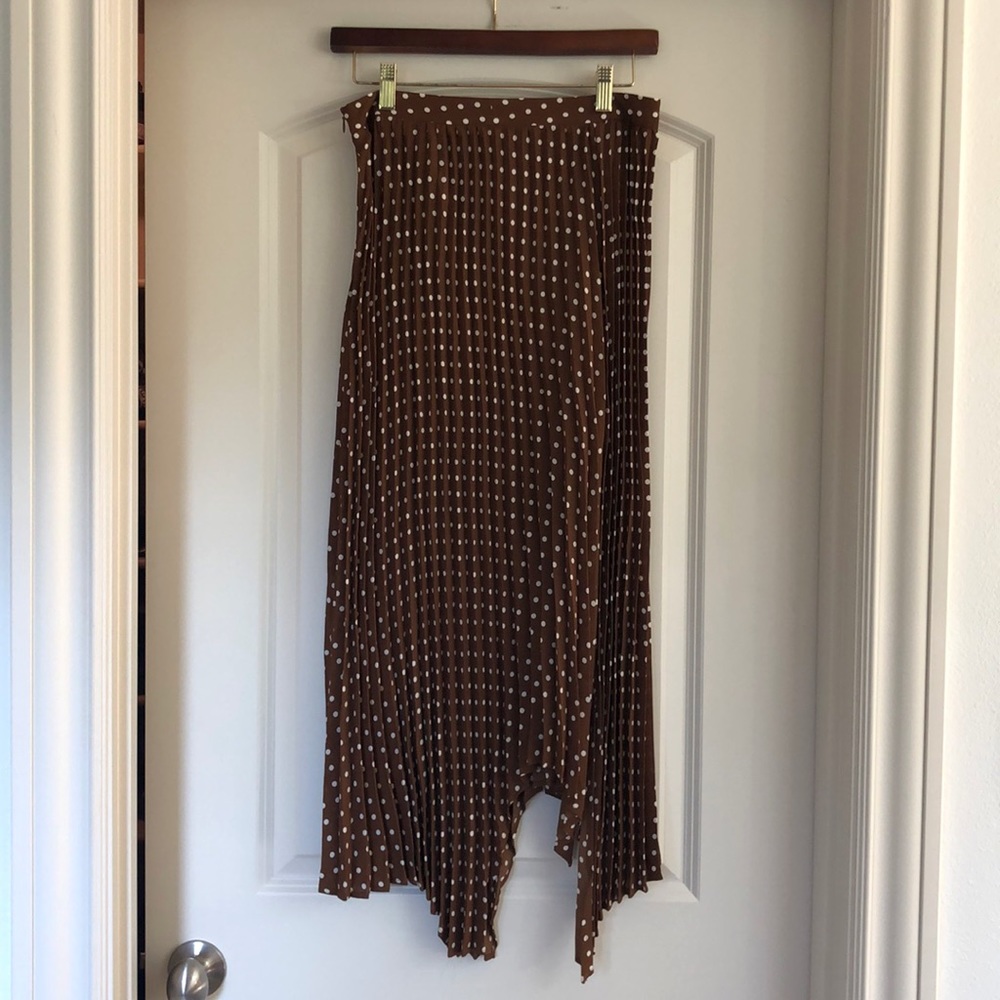 Zara polka dot skirt asymmetrical